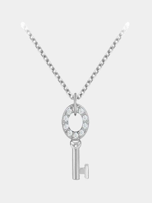 Серебряное колье ключик