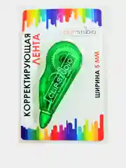 Лесной зеленый корректирующая лента, корпус прозрачный