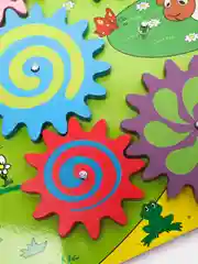 Развивающая игрушка Бизиборд "Шестерёнки", деревянная