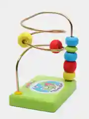 Салатовый игрушка-головоломка Лабиринт "Котик, Рыбка, Яблоня"