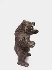 Серый статуэтка сувенир Медведь рычащий 9см подарок охотнику