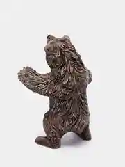 Серый статуэтка сувенир Медведь рычащий 9см подарок охотнику