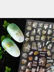 Желтый наклейки для ногтей "Голографик. Summer", слайдеры для дизайна
