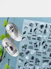 Белый наклейки для ногтей "Голографик. Summer", слайдеры для дизайна
