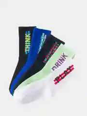 Носки высокие унисекс, с надписью