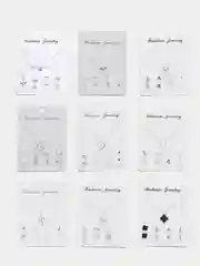 Набор украшений, серьги-гвоздики и цепочка с кулоном-подвеской на шею, 12 видов