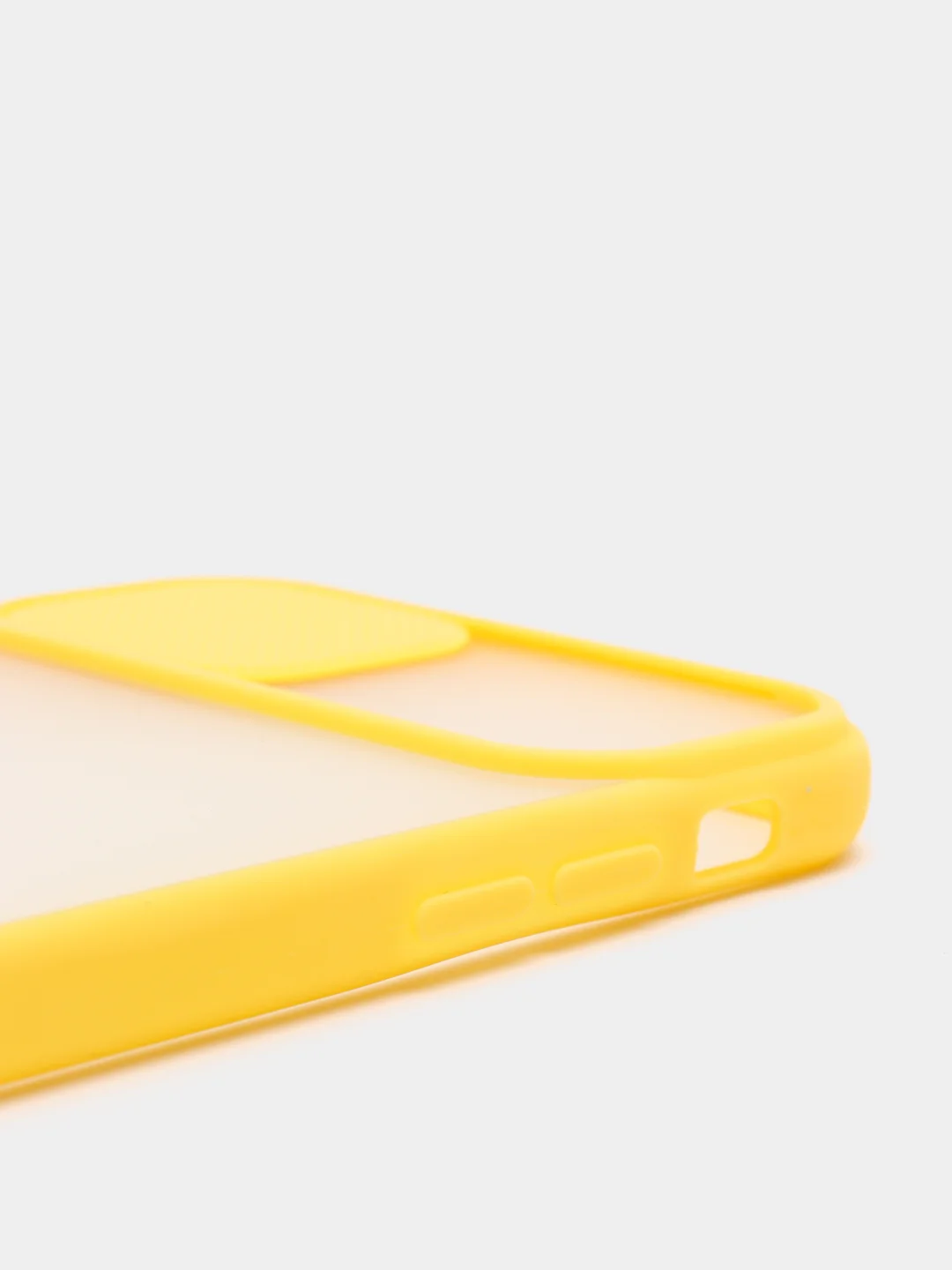 Желтый чехол с защитой шторкой для камеры на iPhone 6s/7/8/Plus/SE/20/X/XS/XR/11/Pro/Max/12/13/айфон