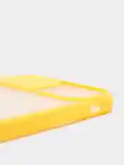 Желтый чехол с защитой шторкой для камеры на iPhone 6s/7/8/Plus/SE/20/X/XS/XR/11/Pro/Max/12/13/айфон