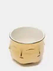 Золотой цветочный горшок
