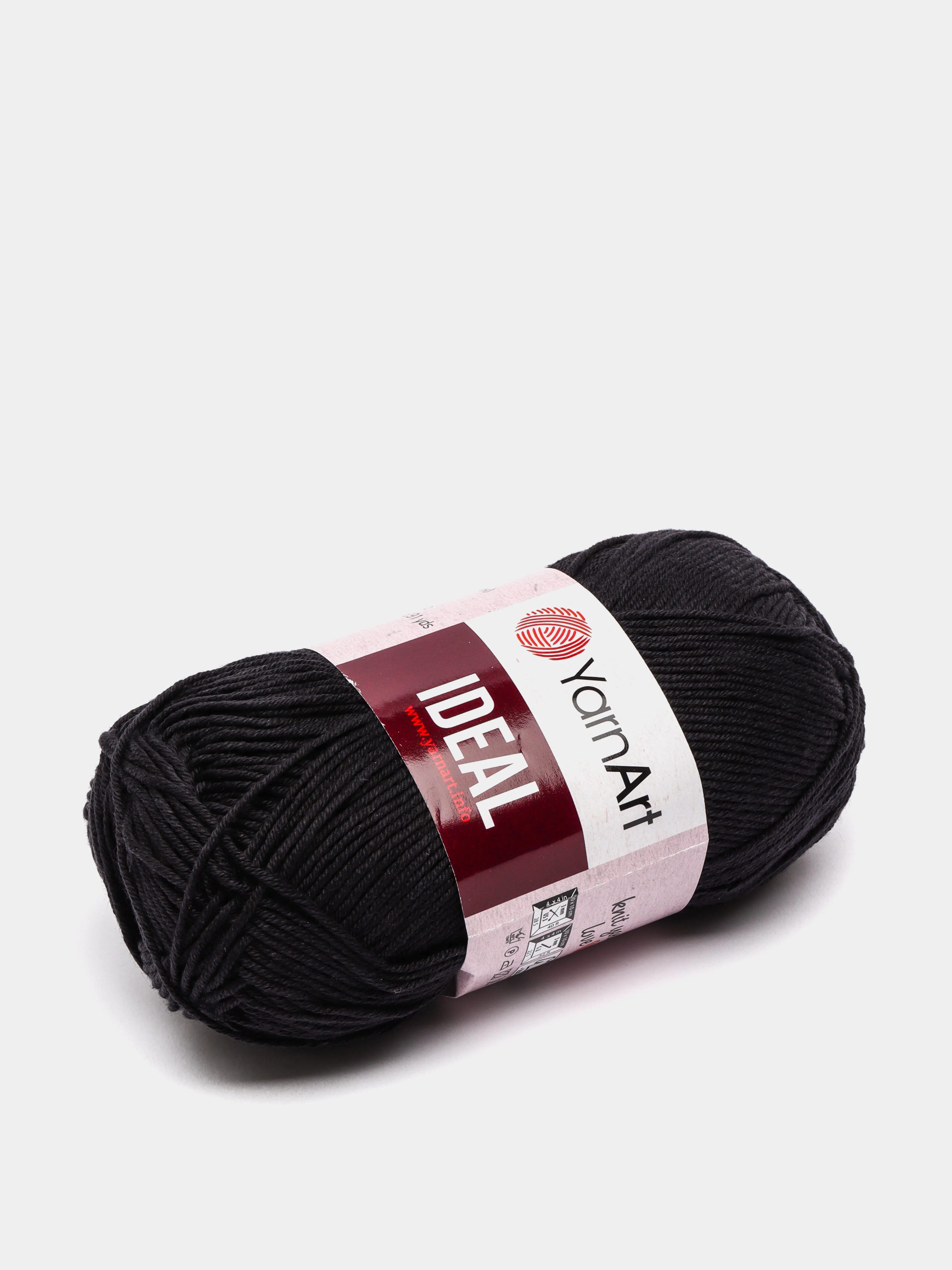Черный пряжа YarnArt Ideal, 100% хлопок, 50 г, 170 м