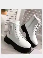 Ботинки женские зимние белые