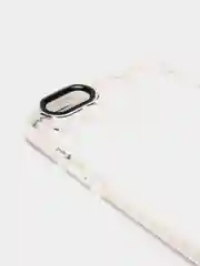 Белый чехол для IPhone 3D алмазная текстура