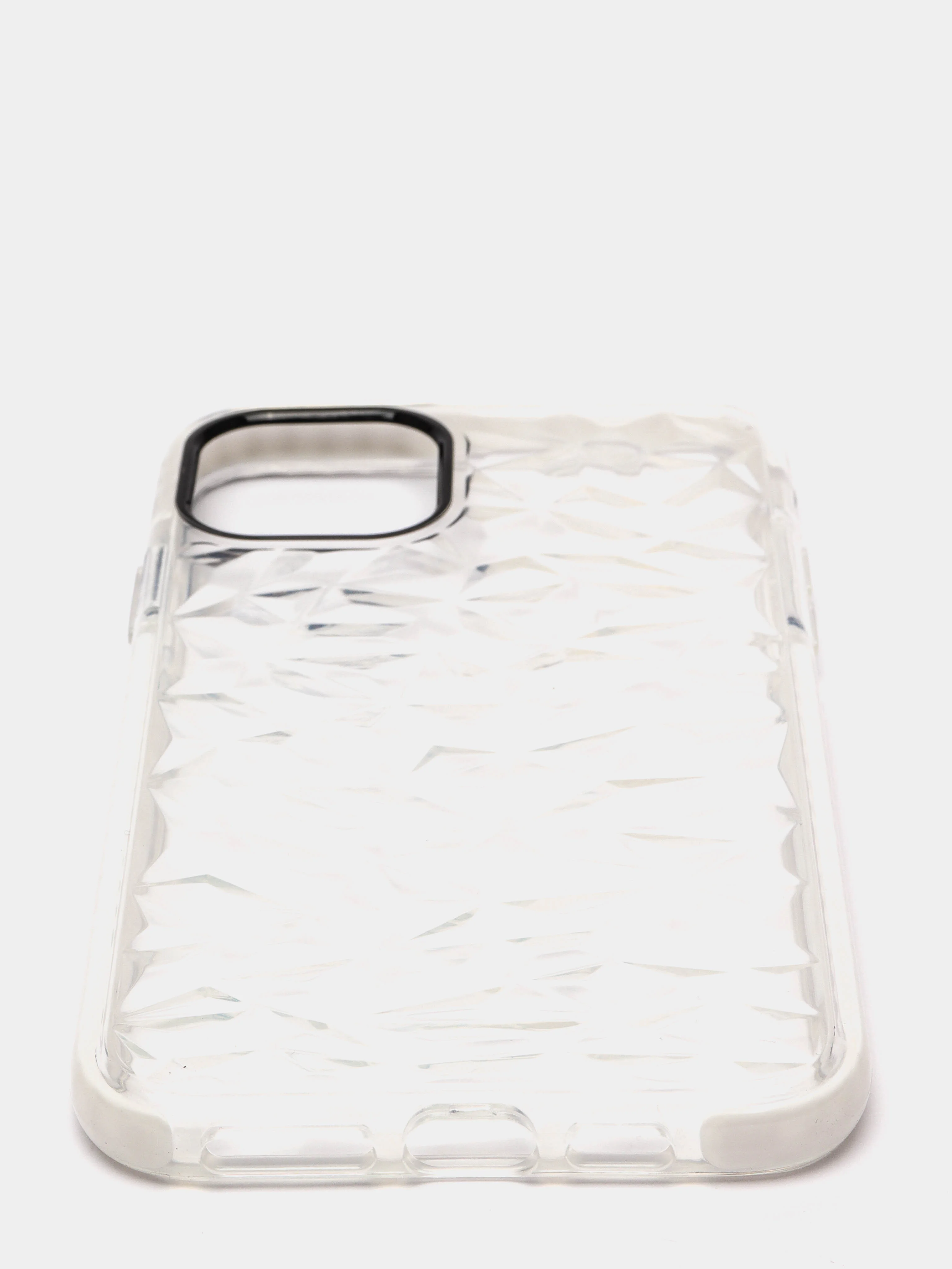Белый чехол для IPhone 3D алмазная текстура