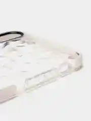 Белый чехол для IPhone 3D алмазная текстура