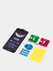 Черный стекло закалённое 11D для iPhone, защита от синего света, защита для глаз
