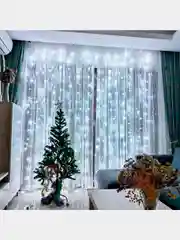 Белый новогодняя светодиодная LED гирлянда Занавес-Штора, 1,5x1,5 , 2x2 , 3x2 , 3х3