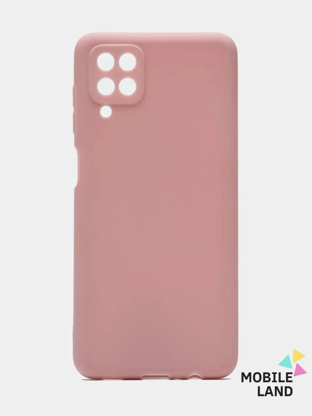 Пудровый чехол силиконовый на Samsung Galaxy A12 /М12 с защитой камеры