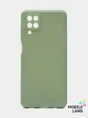 Приглушённый хаки чехол силиконовый на Samsung Galaxy A12 /М12 с защитой камеры