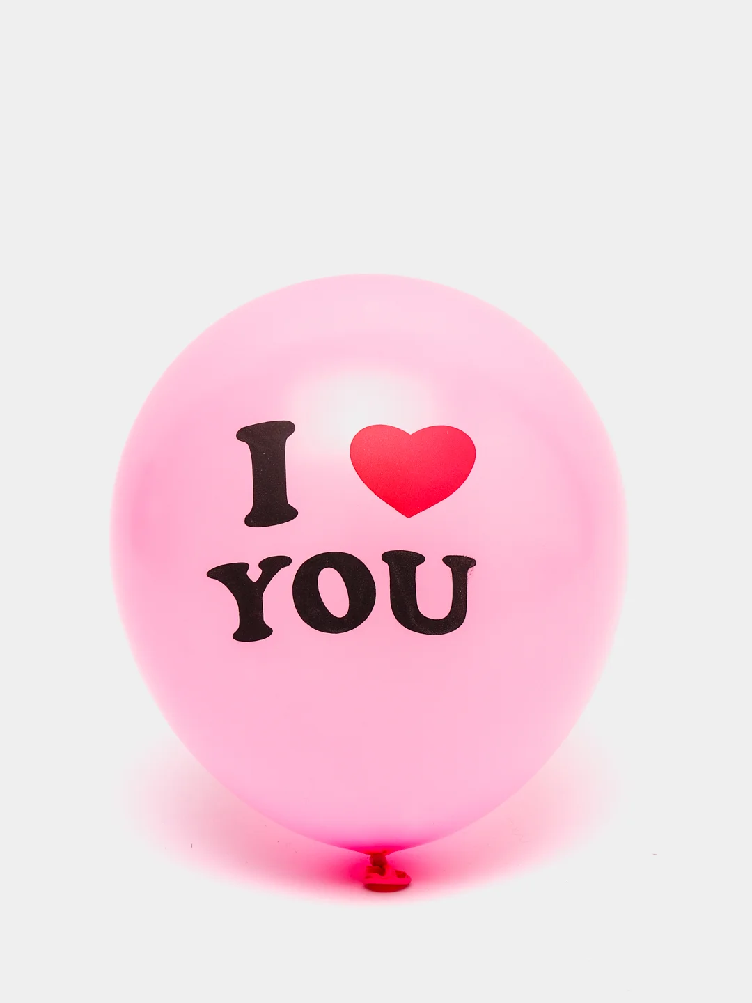 Розовый воздушный шар латексный "I Love You" размер 12 дюймов. от 5 шт (сердце,ай лав ю)