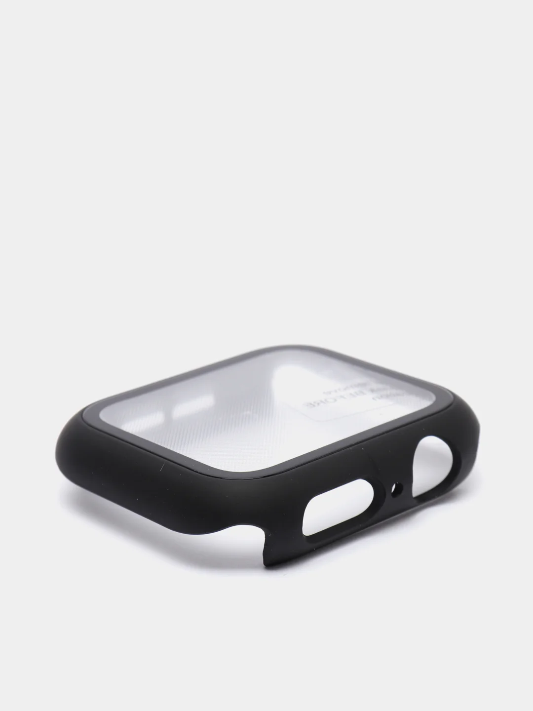 Черный бампер накладка чехол на корпус часов со стеклом Apple Watch (Эпл вотч) 44 mm 7 цветов