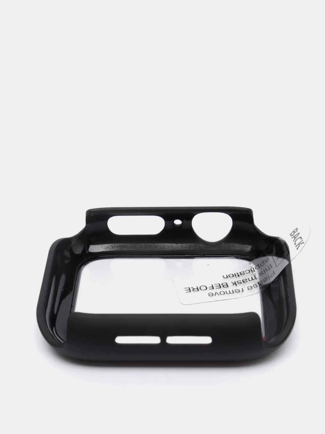 Черный бампер накладка чехол на корпус часов со стеклом Apple Watch (Эпл вотч) 44 mm 7 цветов