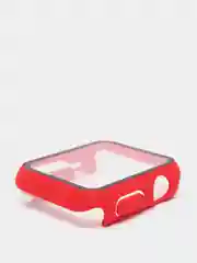 Зеленый силиконовый ремешок + защитная накладка со стеклом на корпус Apple Watch 42 mm