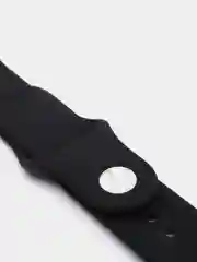 Черный силиконовый ремешок + защитная накладка со стеклом на корпус Apple Watch 42 mm