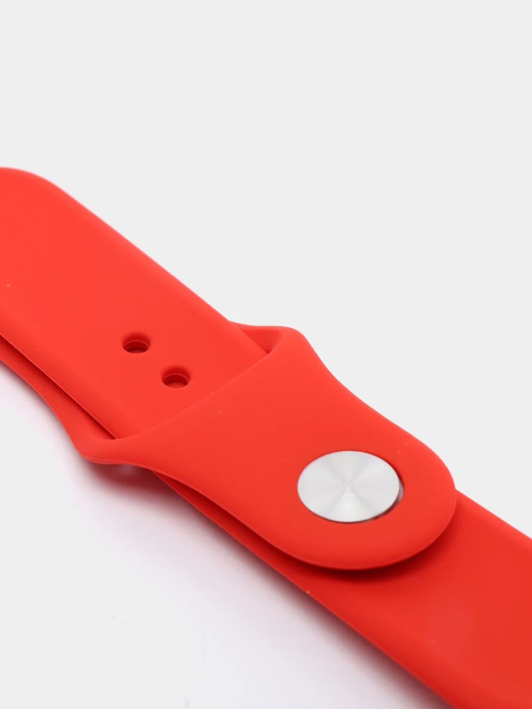 Красный силиконовый ремешок + защитная накладка со стеклом на корпус Apple Watch 40 mm