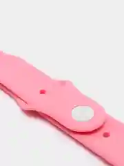 Розовый силиконовый ремешок + защитная накладка со стеклом на корпус Apple Watch 38 mm
