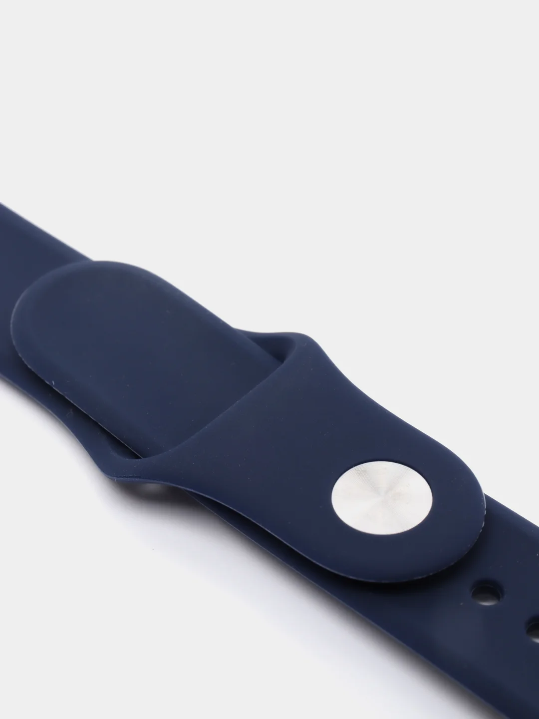 Индиго силиконовый ремешок + защитная накладка со стеклом на корпус Apple Watch 38 mm