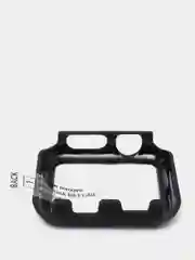 Черный силиконовый ремешок + защитная накладка со стеклом на корпус Apple Watch 38 mm