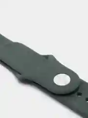 Тёмно-зелёный силиконовый ремешок + защитная накладка со стеклом на корпус Apple Watch 42 mm