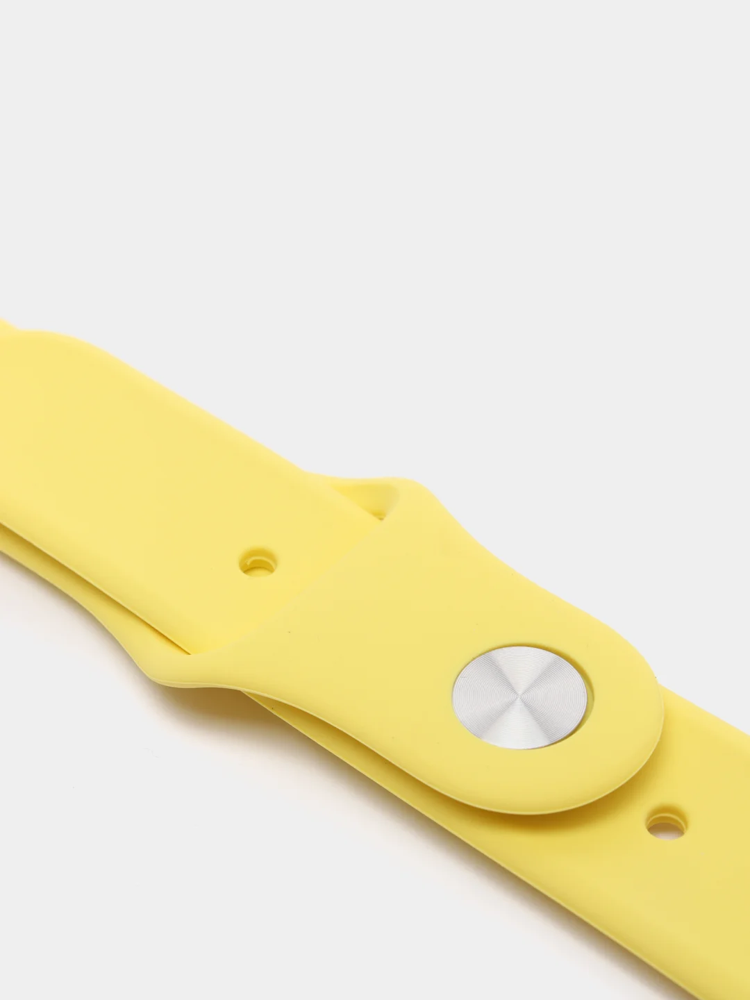 Лимонный силиконовый ремешок + защитная накладка со стеклом на корпус Apple Watch 38, 40, 42, 44 mm