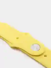 Лимонный силиконовый ремешок + защитная накладка со стеклом на корпус Apple Watch 38, 40, 42, 44 mm