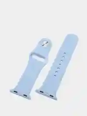 Лавандовый силиконовый ремешок + защитная накладка со стеклом на корпус Apple Watch 38, 40, 42, 44 mm