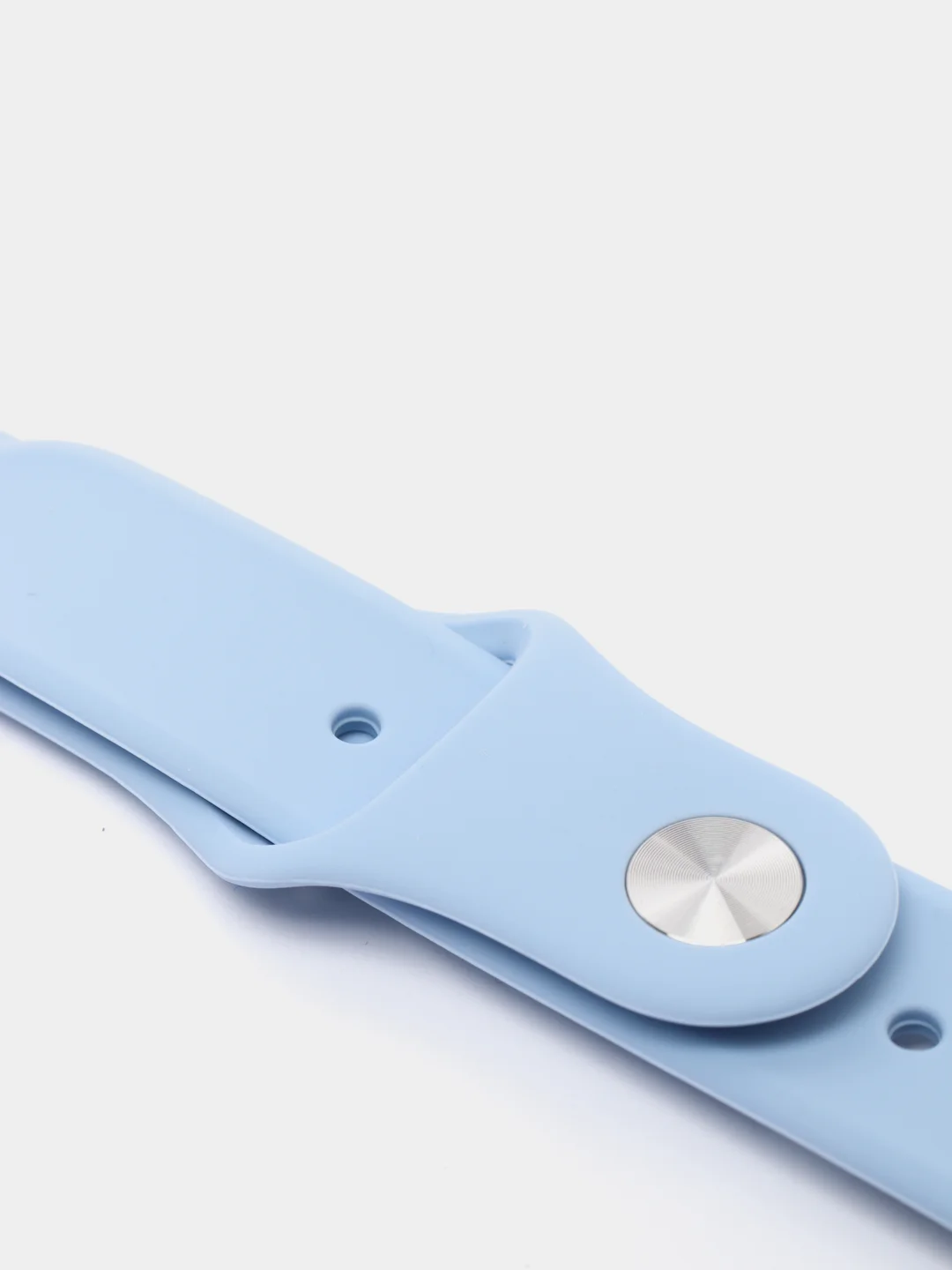 Лавандовый силиконовый ремешок + защитная накладка со стеклом на корпус Apple Watch 38, 40, 42, 44 mm