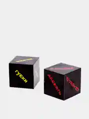 Черный кубики для любовных игр "Места&Части тела", 4 х 4 сантиметра