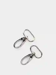 Серебряный карабин металлический для сумки, поворотный шир. 2,5 см. уп. 2 шт