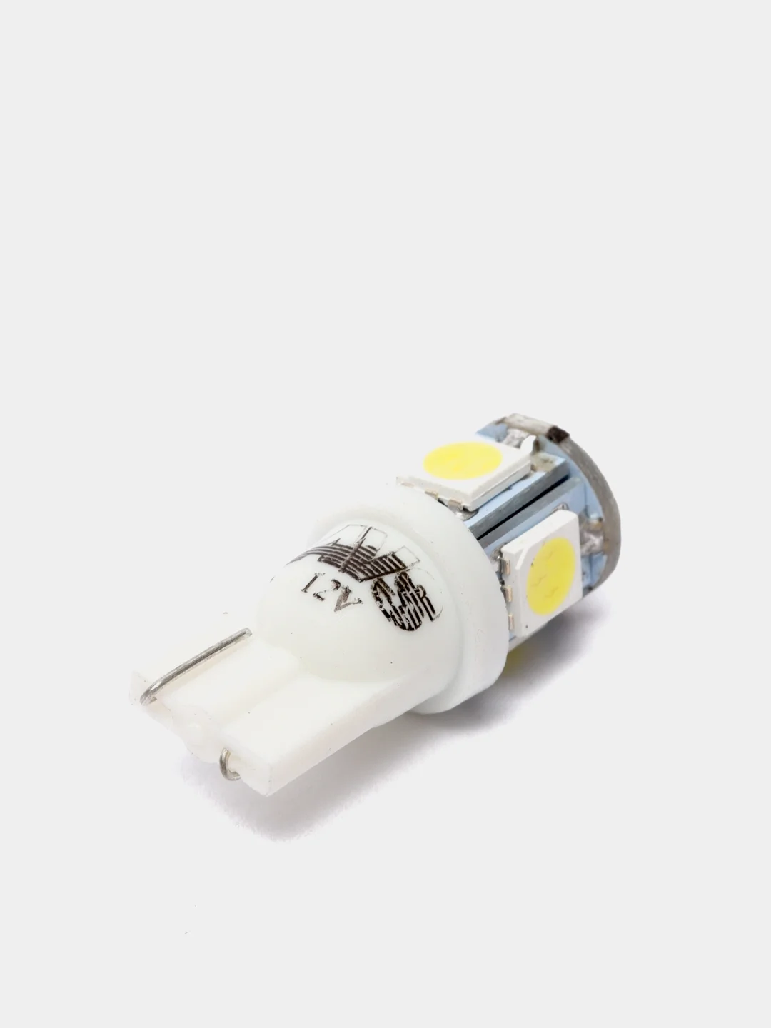 Лампа светодиодная LED Т10/белый/ (W2,1x9,5d) 5SMD 5050 3 chip, W5W, блистер 2 шт