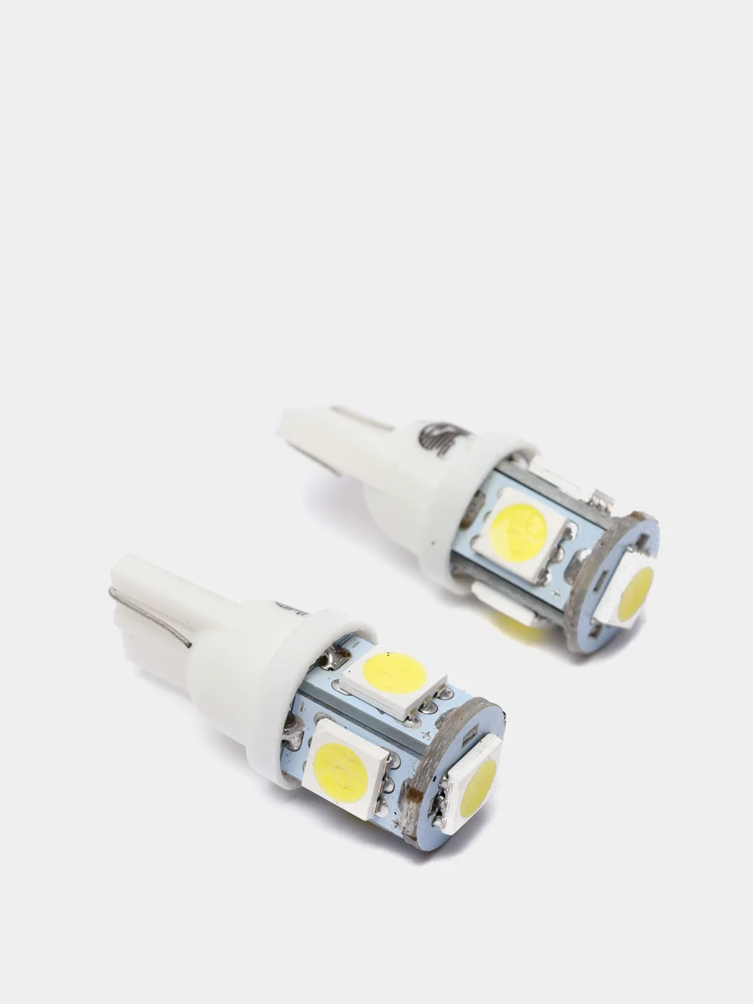Лампа светодиодная LED Т10/белый/ (W2,1x9,5d) 5SMD 5050 3 chip, W5W, блистер 2 шт