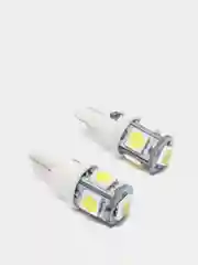 Лампа светодиодная LED Т10/белый/ (W2,1x9,5d) 5SMD 5050 3 chip, W5W, блистер 2 шт