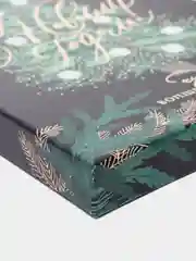 Черный коробка прямоугольная "Ёлочки", 3 вида