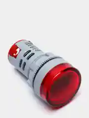Красный вольтметр в круглом корпусе 22мм
