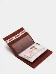 Коричневый обложка для документов нат. кожа