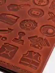 Коричневый обложка для документов нат. кожа