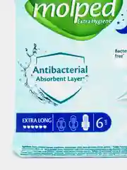 Набор гигиенических прокладок Molped Antibac Extra Long, антибактериальные, 6 капель