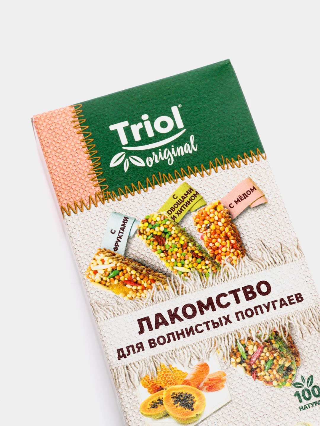 Лакомство Triol Original для волнистых попугаев АССОРТИ (уп.3шт.), 80г