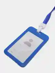 Синий бэйдж для пропуска