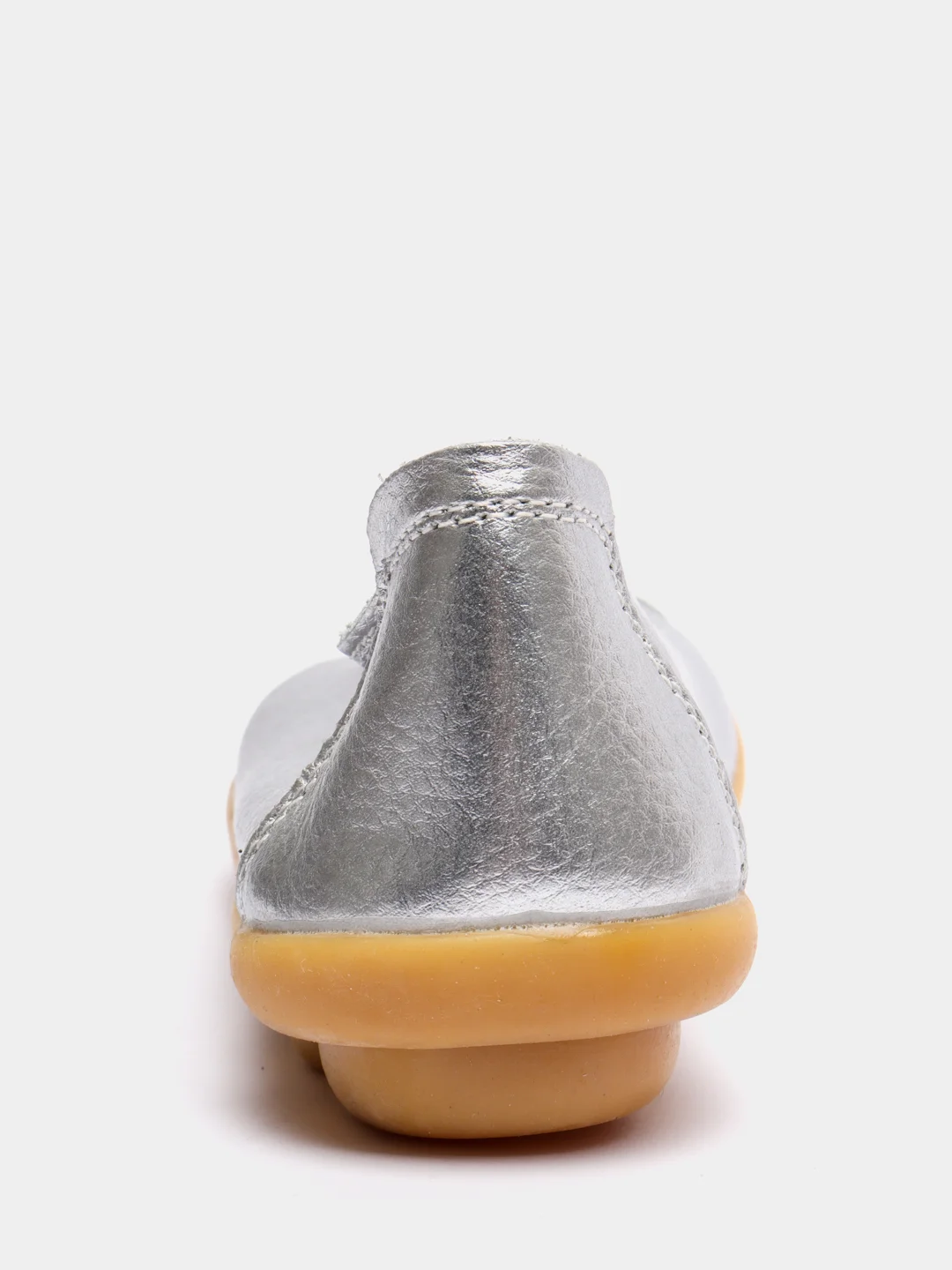 Серебряный балетки женские из натуральной кожи, 4 цвета