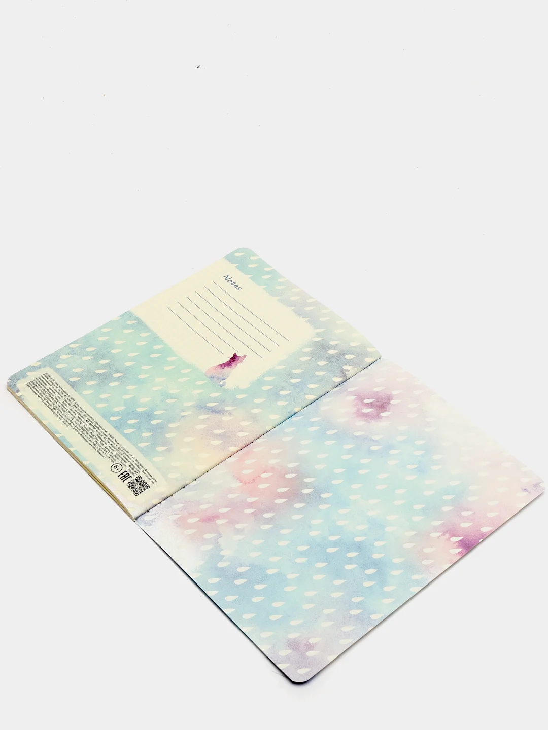 Тетрадь "Дождик", А5, клетка, SoftTouch, 40 л, BRAUBERG